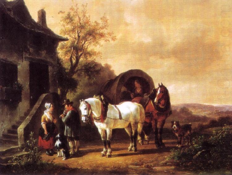 Wouterus Verschuur Waiting before the inn china oil painting image